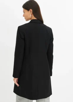 Online Americana larga con escote en V y mangas largas Mujer Chaquetas Y Abrigos