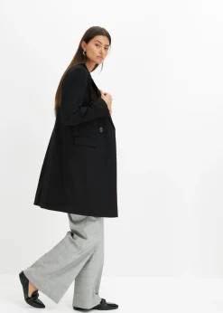 Online Americana larga con escote en V y mangas largas Mujer Chaquetas Y Abrigos