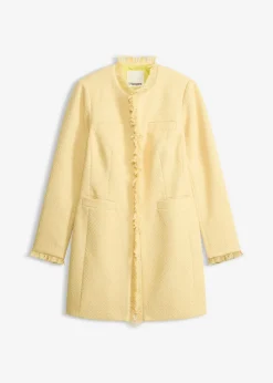 Americana larga de bouclé Mujer Blazers