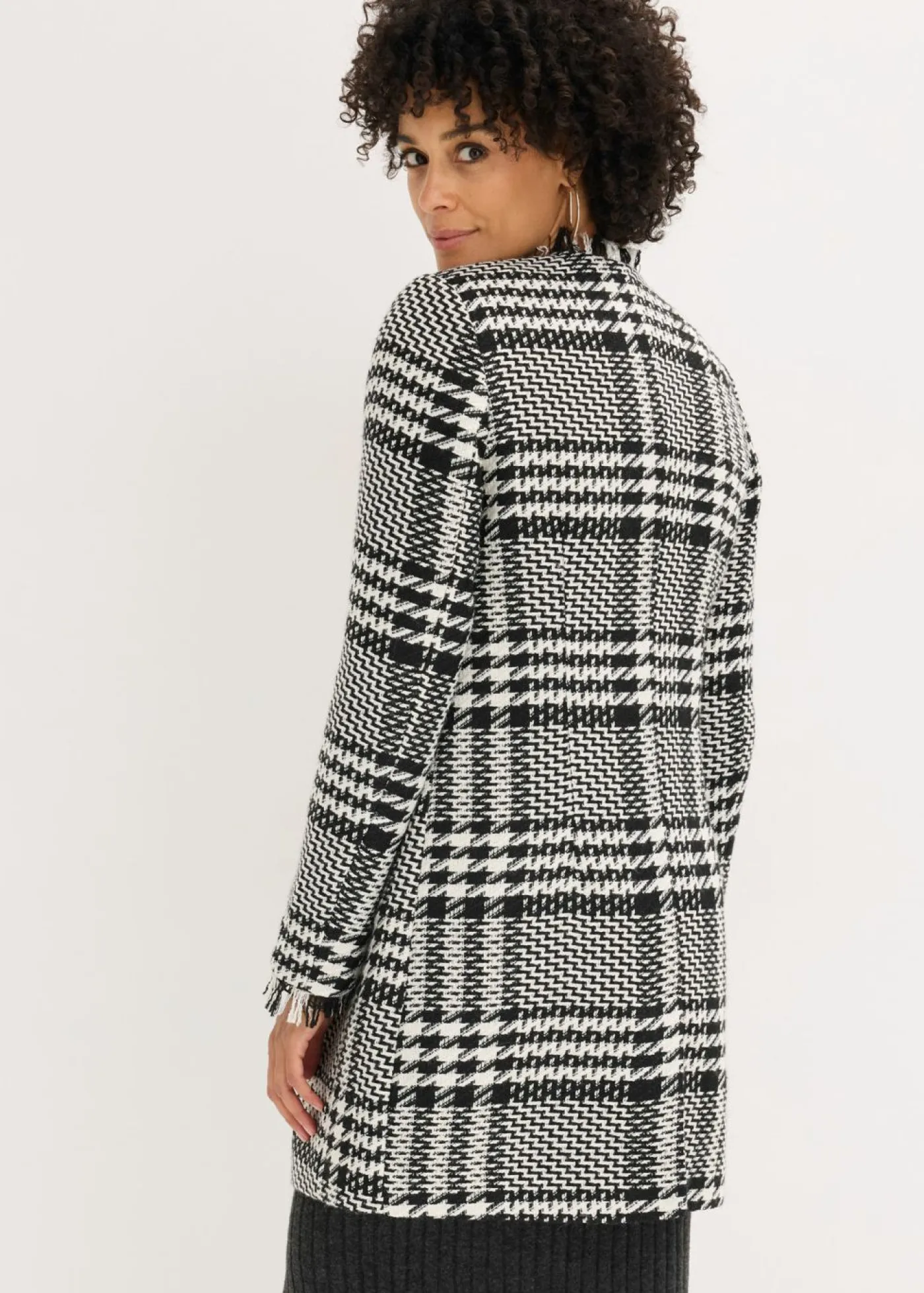 Online Americana larga de bouclé Mujer Blazers