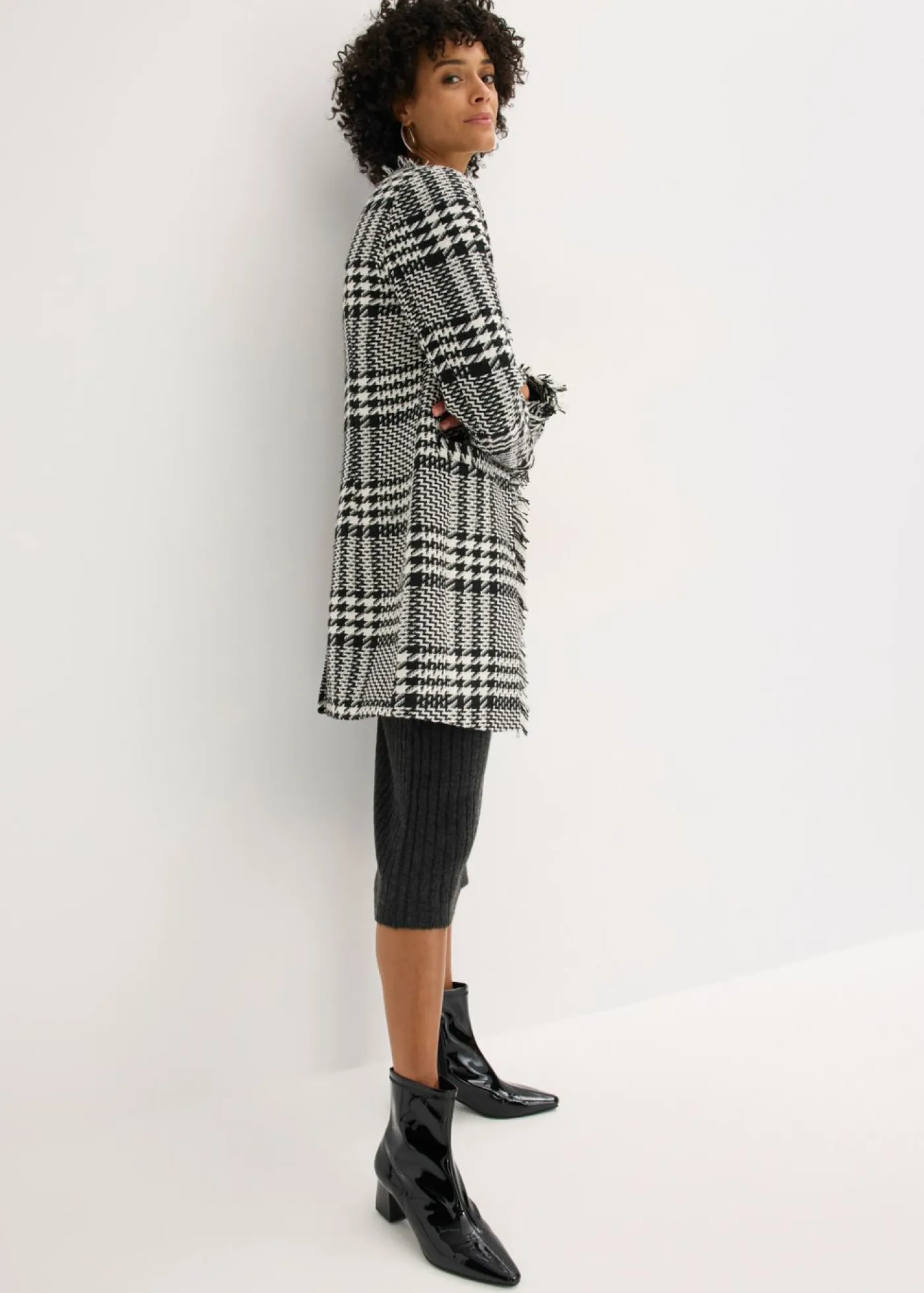 Online Americana larga de bouclé Mujer Blazers