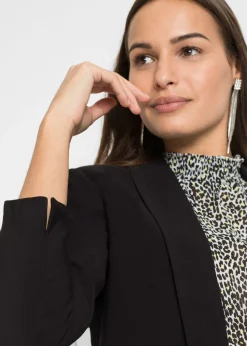 New Americana larga de mezcla de viscosa Mujer Blazers