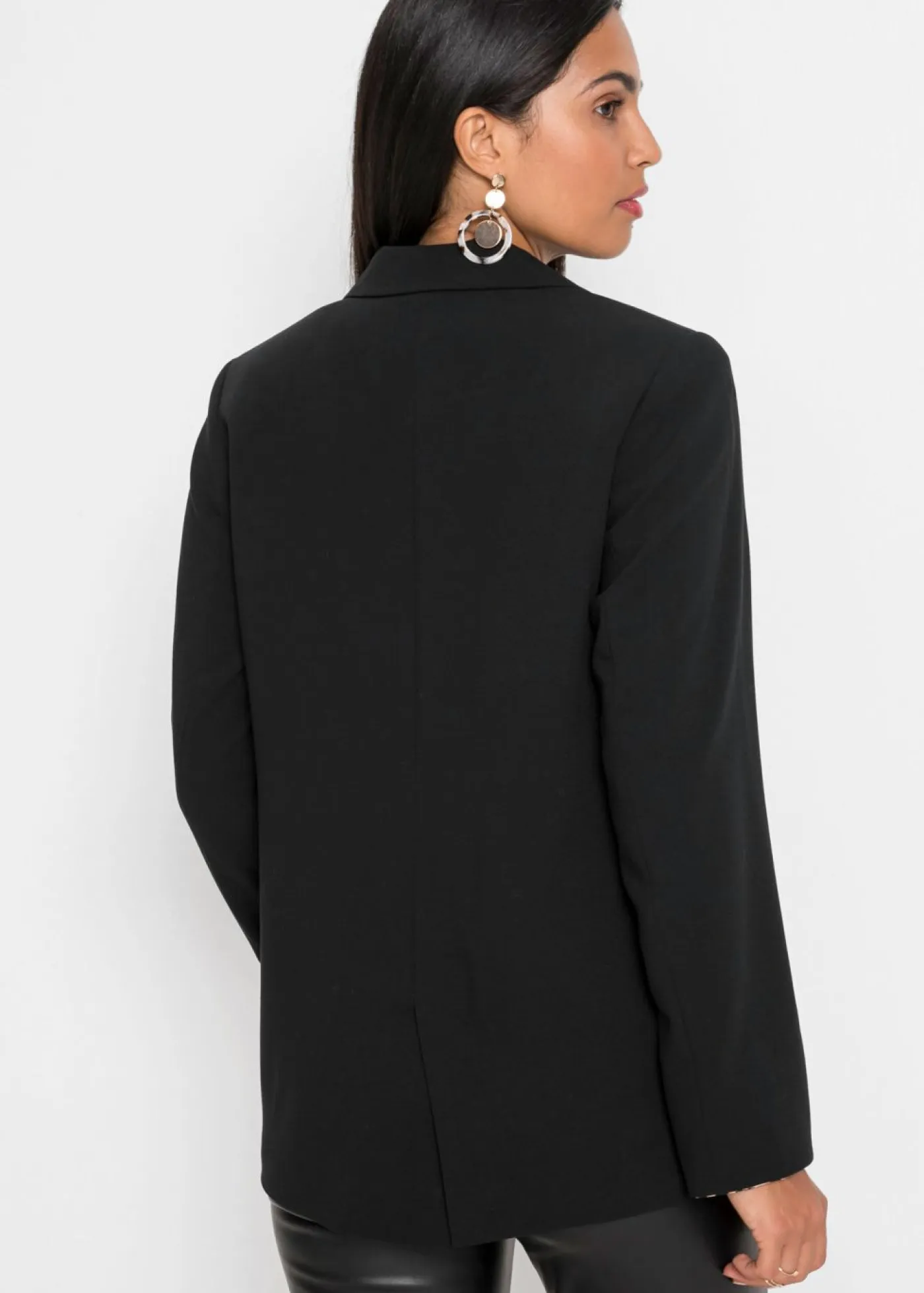 Sale Americana larga de mezcla de viscosa fluida Mujer Blazers