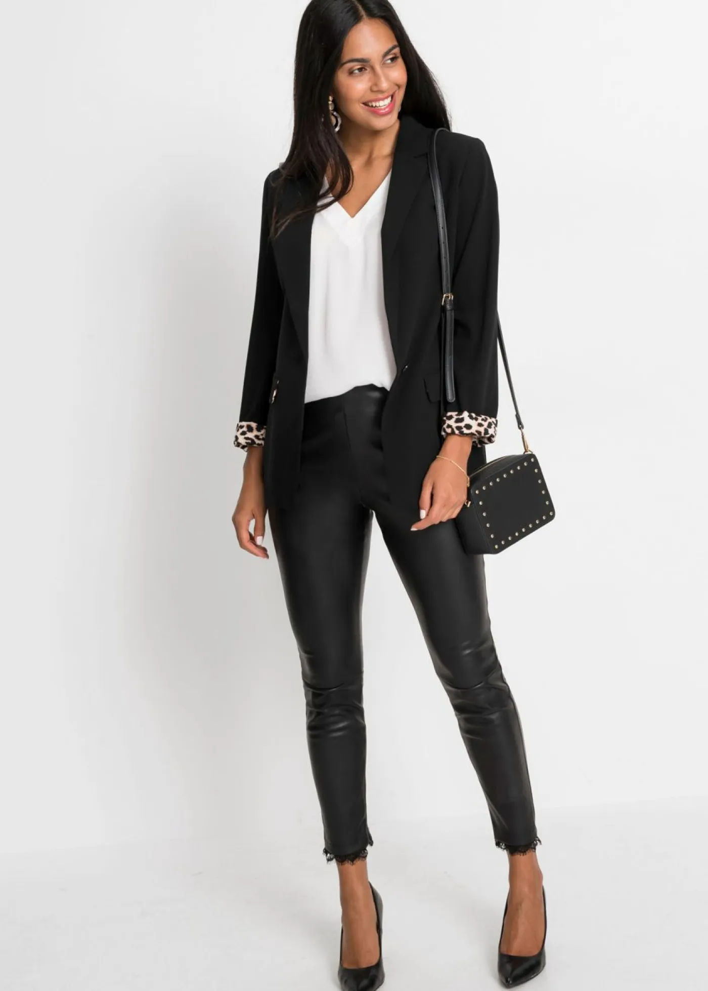 Sale Americana larga de mezcla de viscosa fluida Mujer Blazers