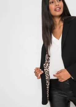 Sale Americana larga de mezcla de viscosa fluida Mujer Blazers