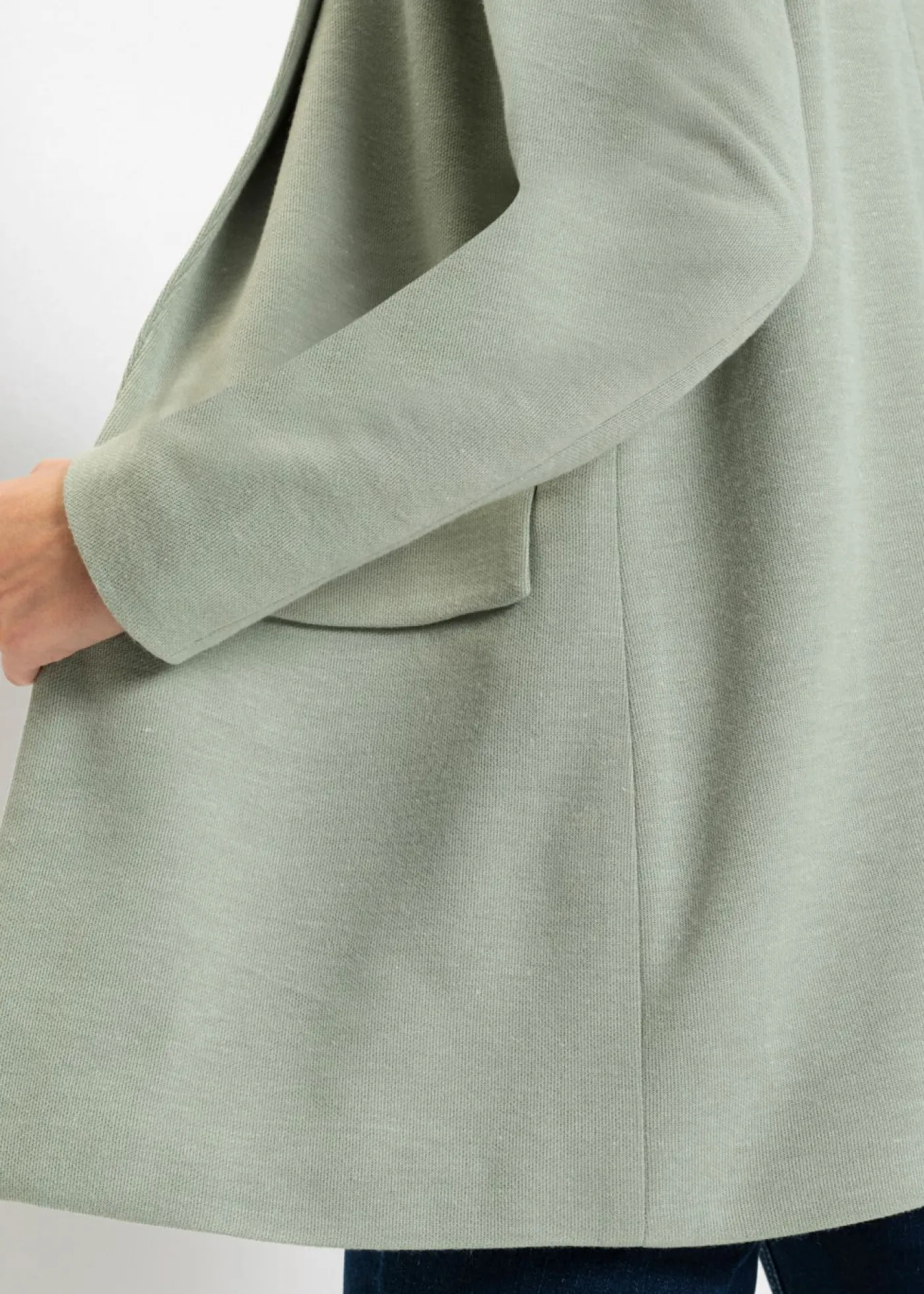 Online Americana larga de punto con bolsillos Mujer Blazers