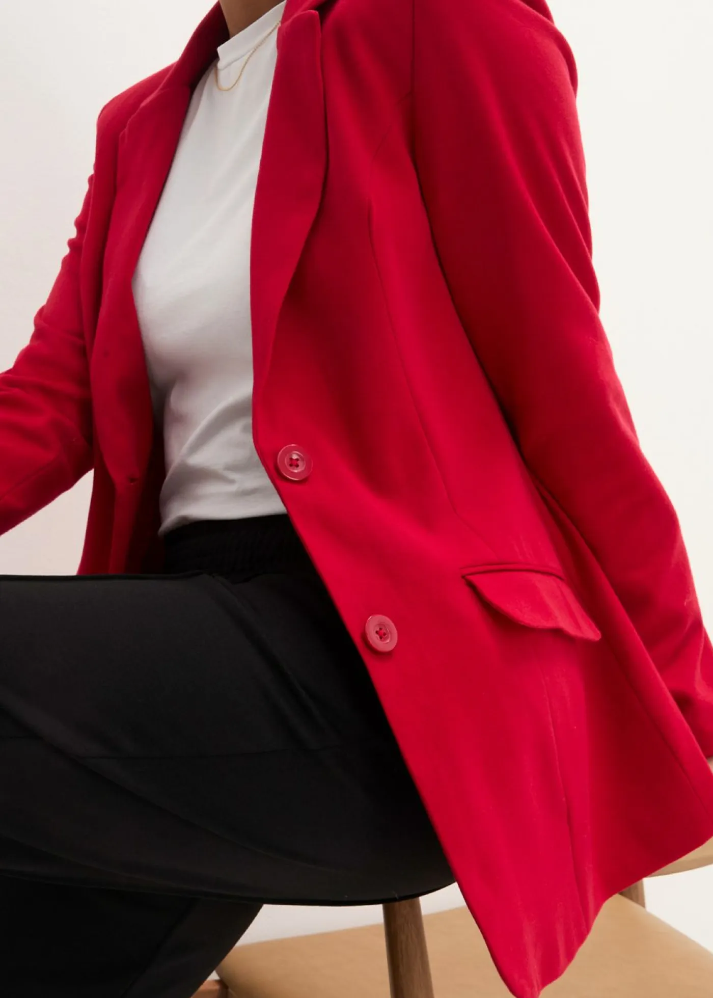 Sale Americana larga de punto de algodón Mujer Blazers
