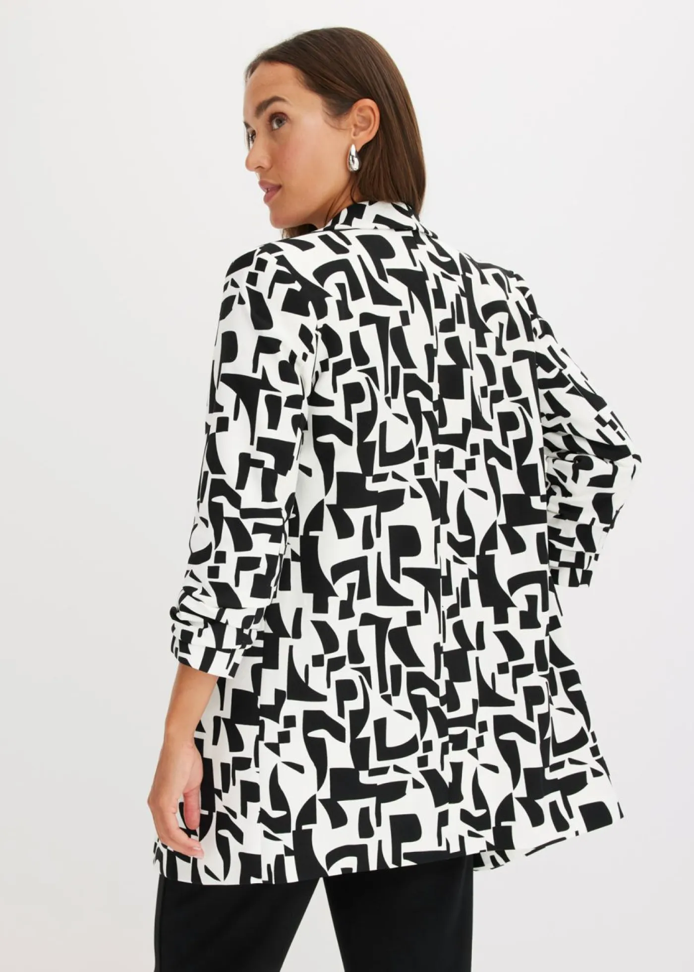 Americana larga estampada Mujer Blazers