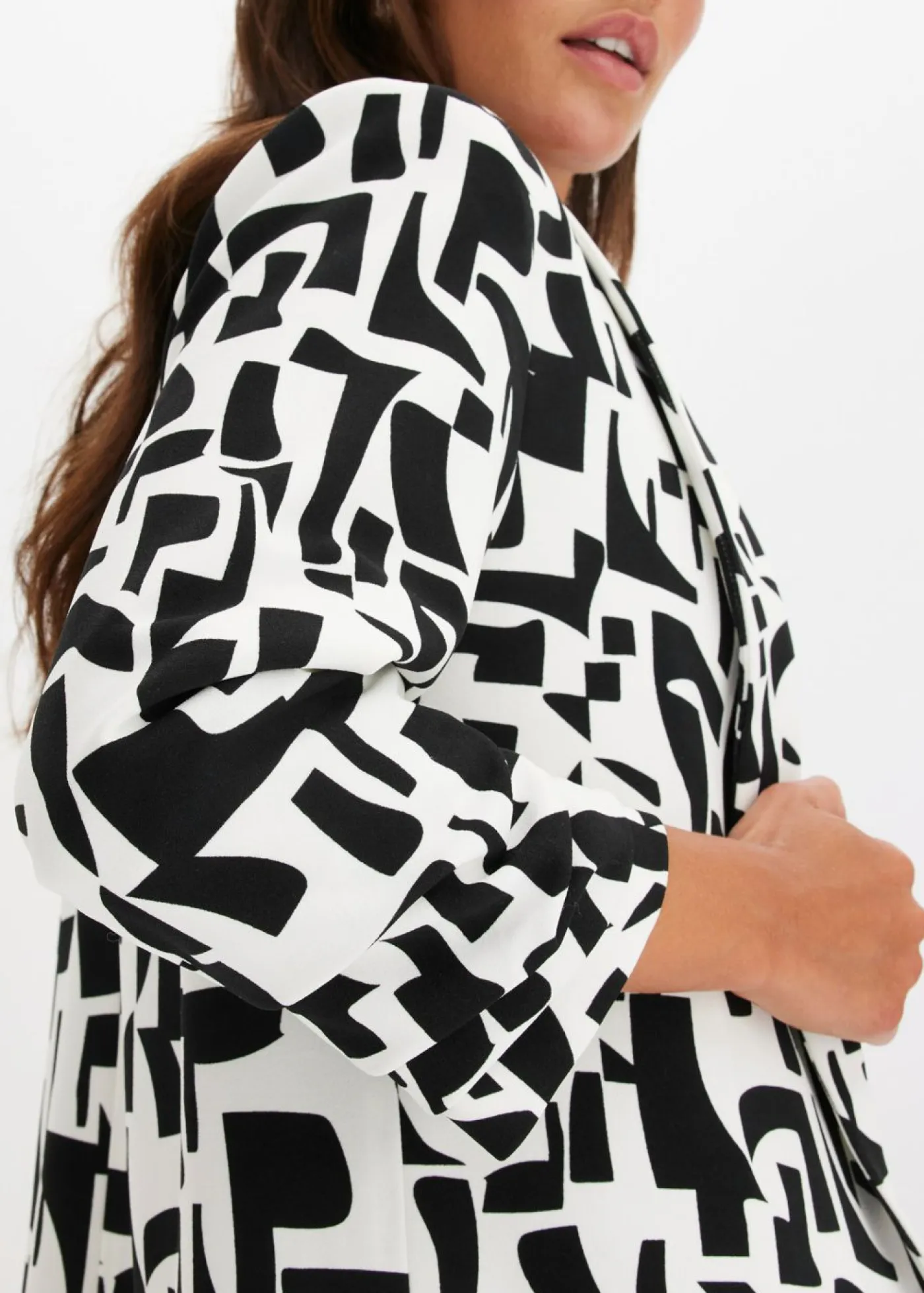 Americana larga estampada Mujer Blazers