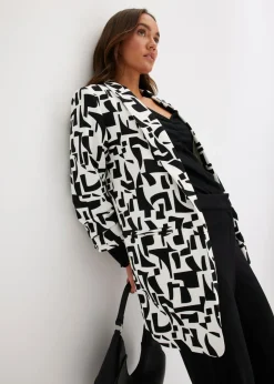 Americana larga estampada Mujer Blazers