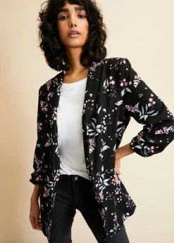 Clearance Americana larga estampada Mujer Blazers