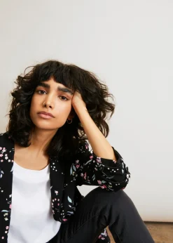 Clearance Americana larga estampada Mujer Blazers
