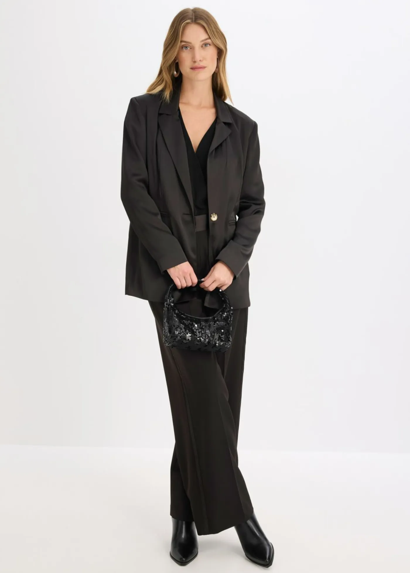 New Americana oversize de satén Mujer Blazers