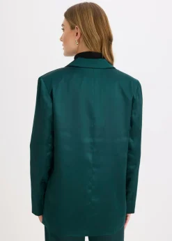 Hot Americana oversize de satén Mujer Blazers