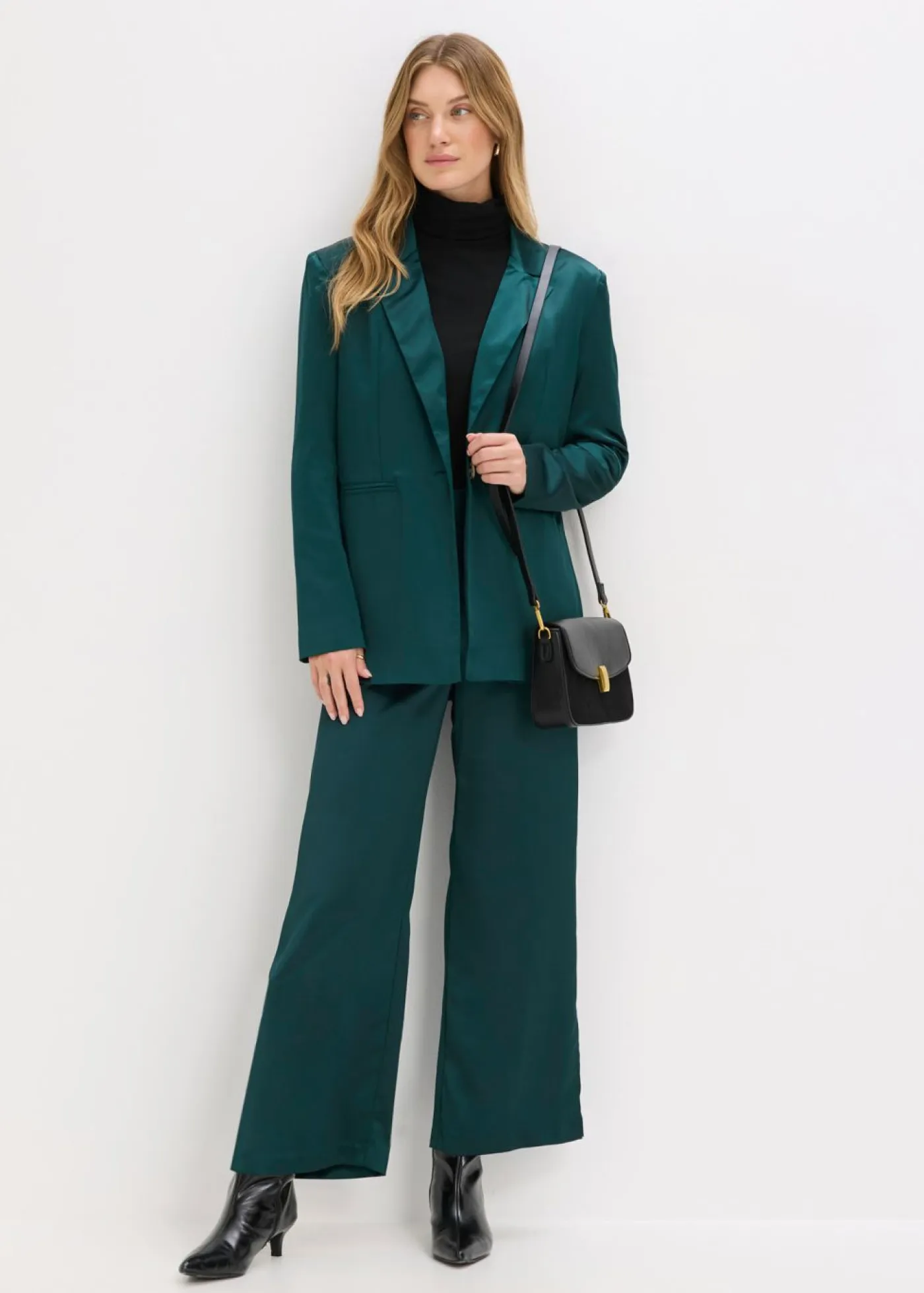 Hot Americana oversize de satén Mujer Blazers