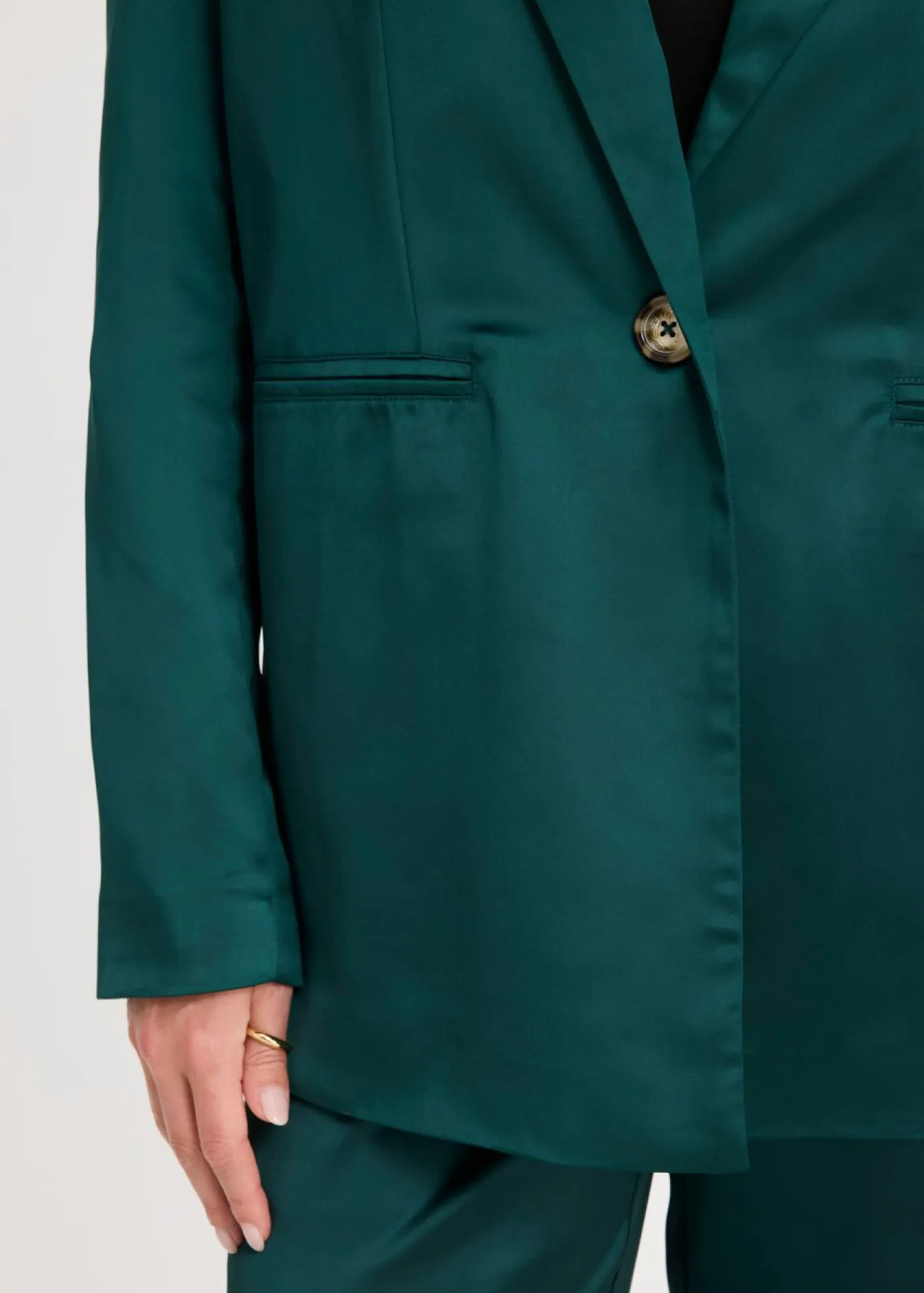 Hot Americana oversize de satén Mujer Blazers