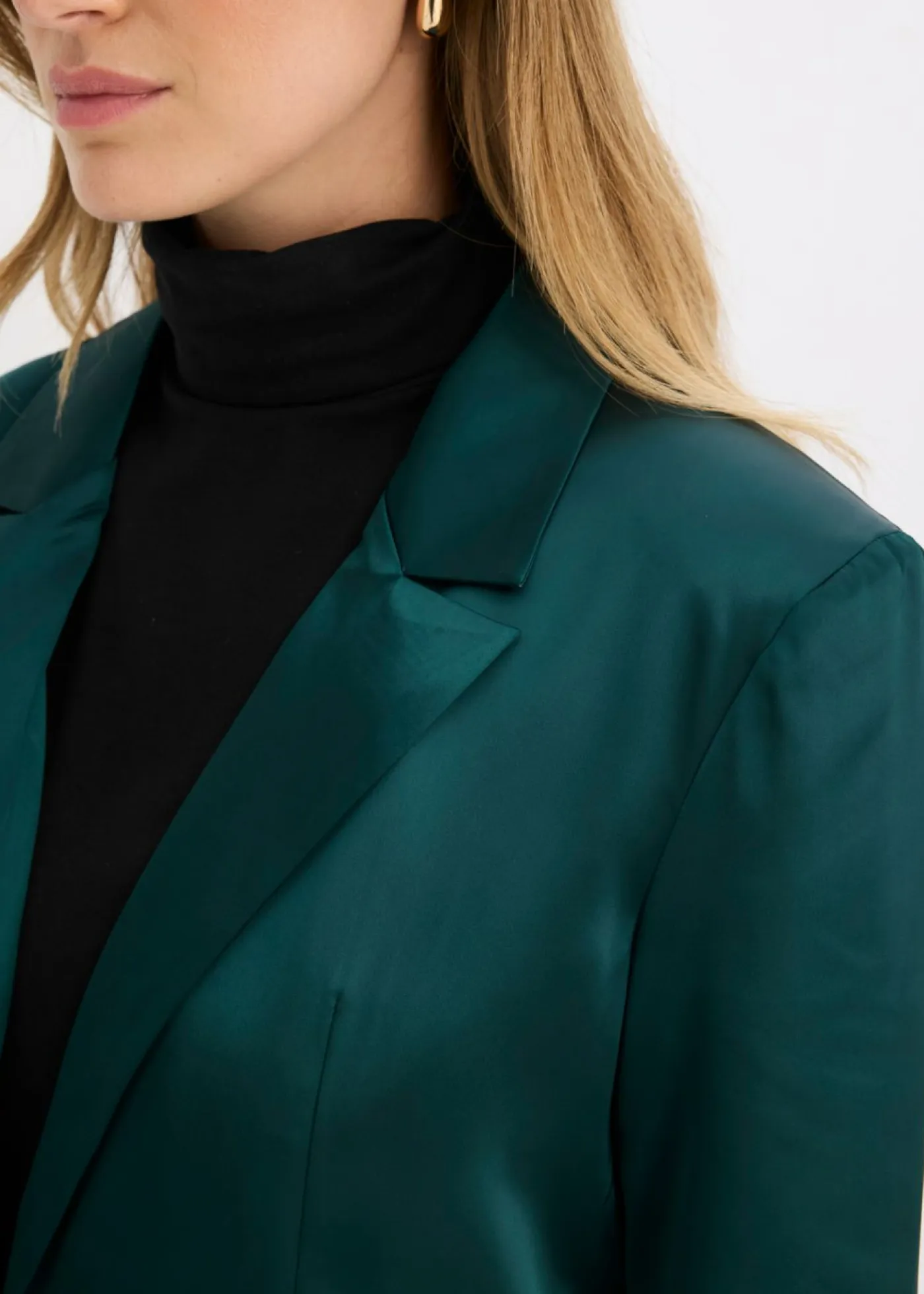Hot Americana oversize de satén Mujer Blazers