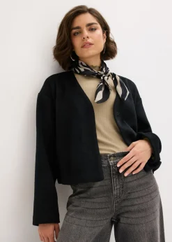 New Americana oversized con cinturón en efecto lana, sin forro Mujer Blazers