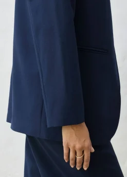 Clearance Americana sin cuello de suave mezcla de lana Mujer Premium|Blazers