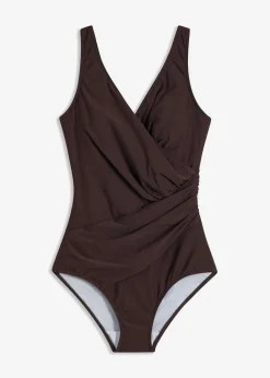 New Bañador con efecto moldeador medio y efecto cruzado Mujer Vestidos Moldeadores|Bañadores