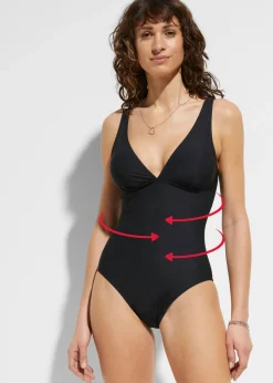 Discount Bañador con efecto moldeador medio y escote pronunciado Mujer Ropa Para Ir A La Playa|Vestidos Moldeadores