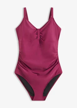 Hot Bañador con efecto moldeador medio y fruncido Mujer Vestidos Moldeadores|Bañadores