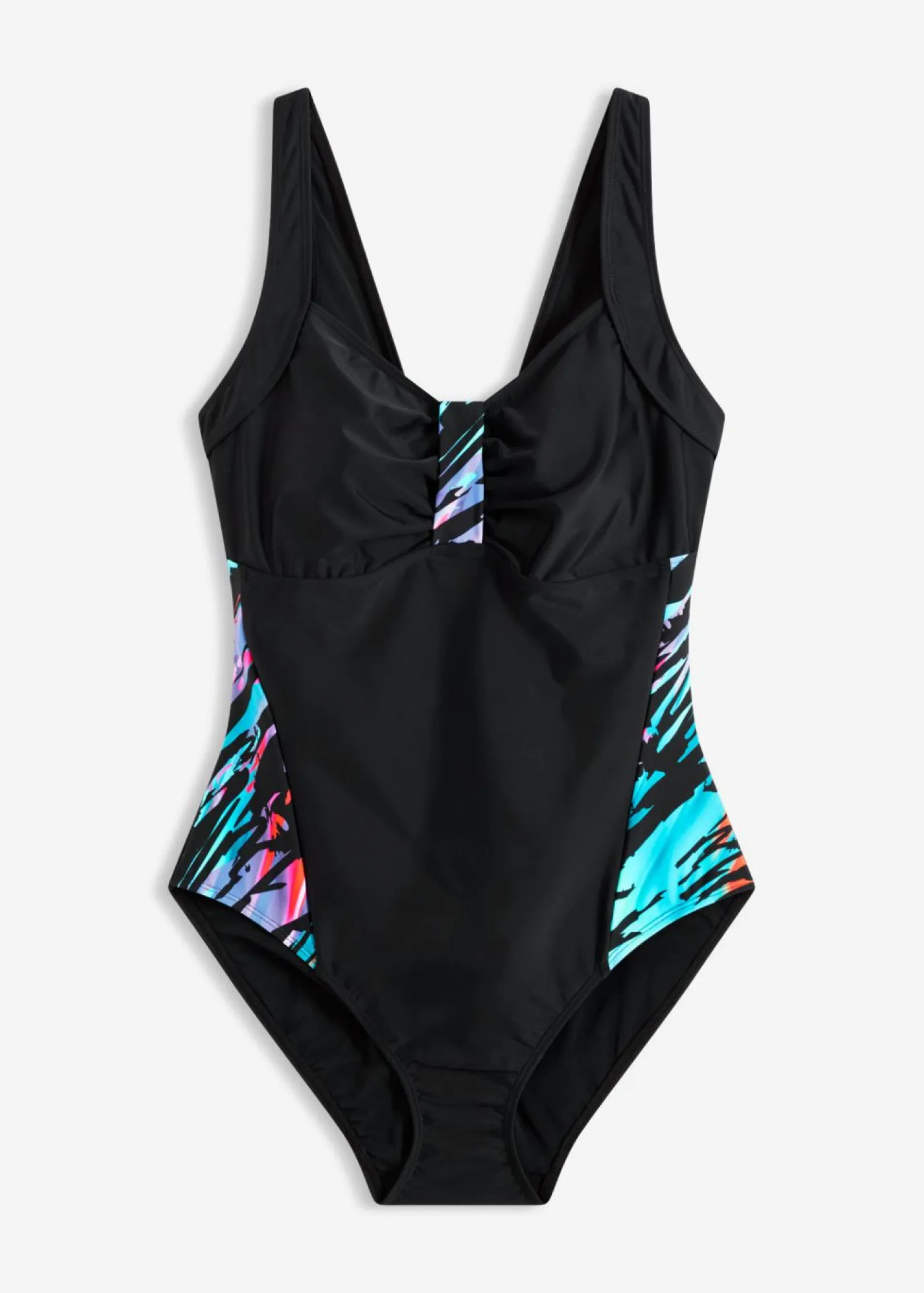 Sale Bañador con efecto moldeador medio e insertos estampados Mujer Vestidos Moldeadores|Bañadores