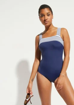 Sale Bañador con efecto moldeador medio y tirantes anchos Mujer Vestidos Moldeadores|Bañadores