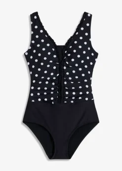 Hot Bañador con efecto moldeador medio y fruncido Mujer Vestidos Moldeadores|Bañadores