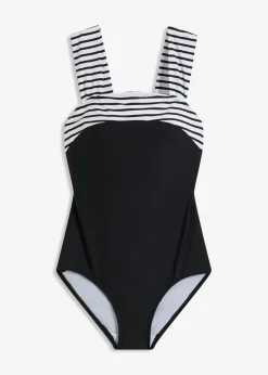 Hot Bañador con efecto moldeador medio y tirantes anchos Mujer Vestidos Moldeadores|Bañadores
