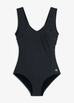 Discount Bañador con efecto moldeador medio y escote en V Mujer Ropa De Baño Deportiva|Vestidos Moldeadores