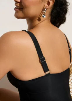 Hot Bañador con efecto moldeador ligero y malla transparente Mujer Vestidos Moldeadores|Novedades