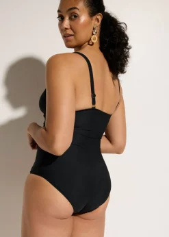 New Bañador con gran efecto moldeador y aspecto cruzado Mujer Vestidos Moldeadores|Novedades