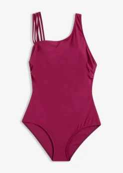 Clearance Bañador con ligero efecto moldeador de un solo hombro Mujer Vestidos Moldeadores|Bañadores
