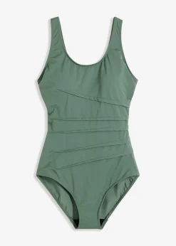 Online Bañador con ligero efecto moldeador y pliegues decorativos Mujer Vestidos Moldeadores|Bañadores