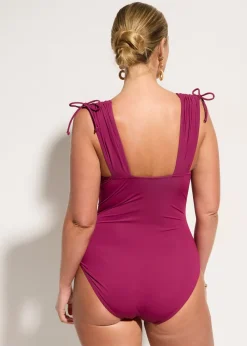 Hot Bañador con ligero efecto moldeador y tirantes anchos Mujer Vestidos Moldeadores|Bañadores