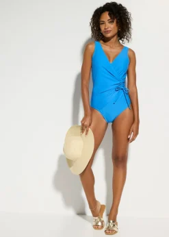 Outlet Bañador con ligero efecto moldeador y fruncido Mujer Vestidos Moldeadores|Bañadores