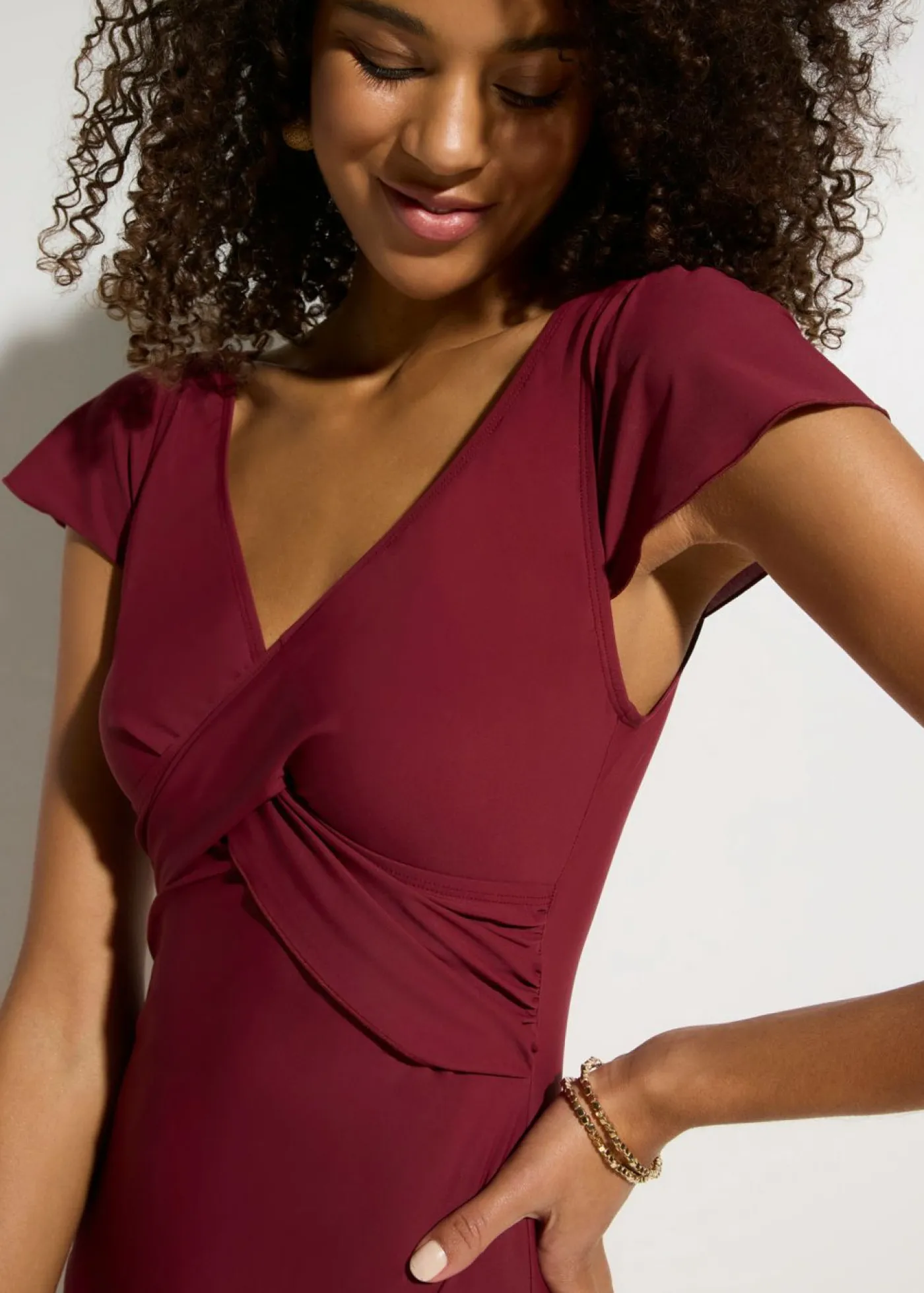 Discount Bañador con ligero efecto moldeador y diseño cruzado Mujer Vestidos Moldeadores|Novedades