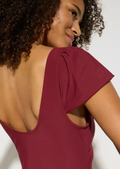 Discount Bañador con ligero efecto moldeador y diseño cruzado Mujer Vestidos Moldeadores|Novedades