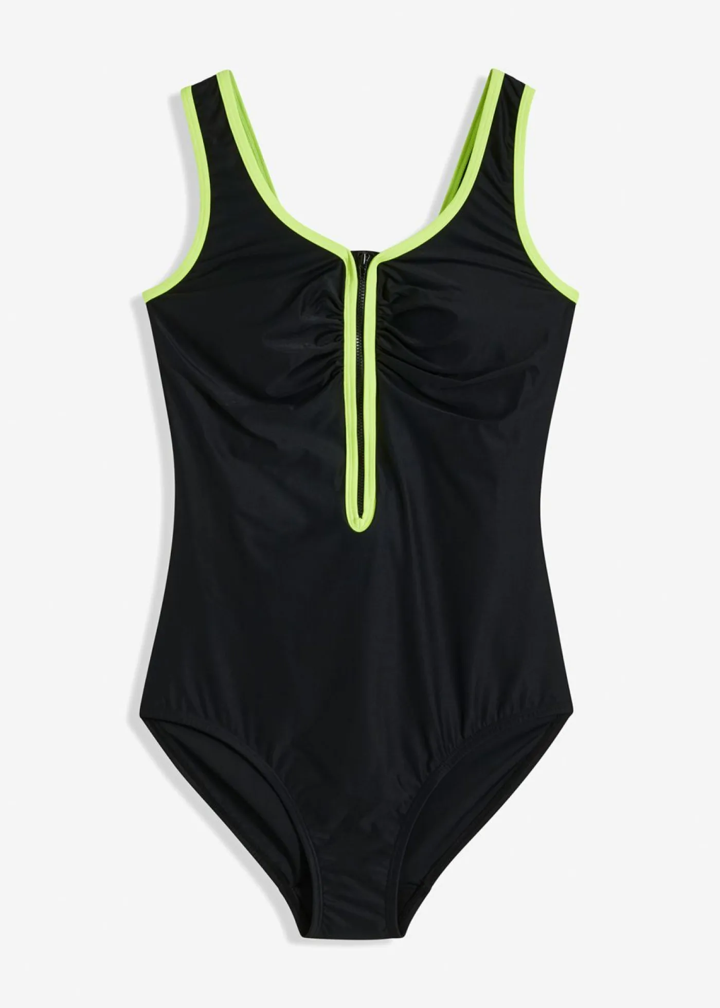 Online Bañador con ligero efecto moldeador y cremallera Mujer Ropa De Baño Deportiva|Vestidos Moldeadores