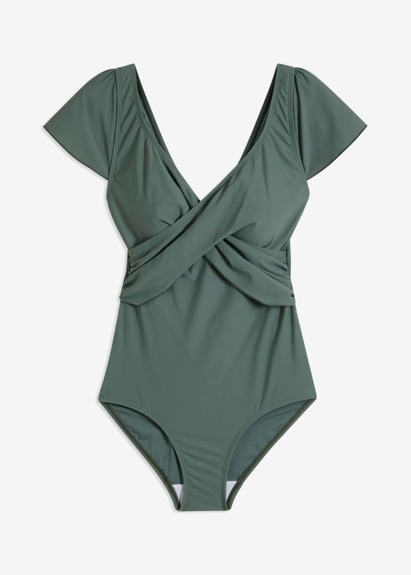 Bañador con ligero efecto moldeador y diseño cruzado Mujer Vestidos Moldeadores|Novedades