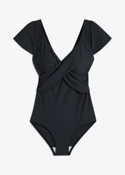 Online Bañador con ligero efecto moldeador y diseño cruzado Mujer Vestidos Moldeadores|Novedades
