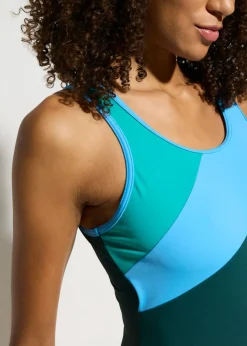 Hot Bañador deportivo de secado rápido con inserto de contraste Mujer Bañadores|Ropa De Baño Deportiva