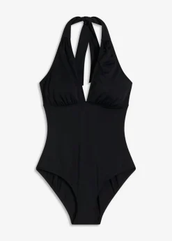 Clearance Bañador halter con profundo escote en V Mujer Bañadores