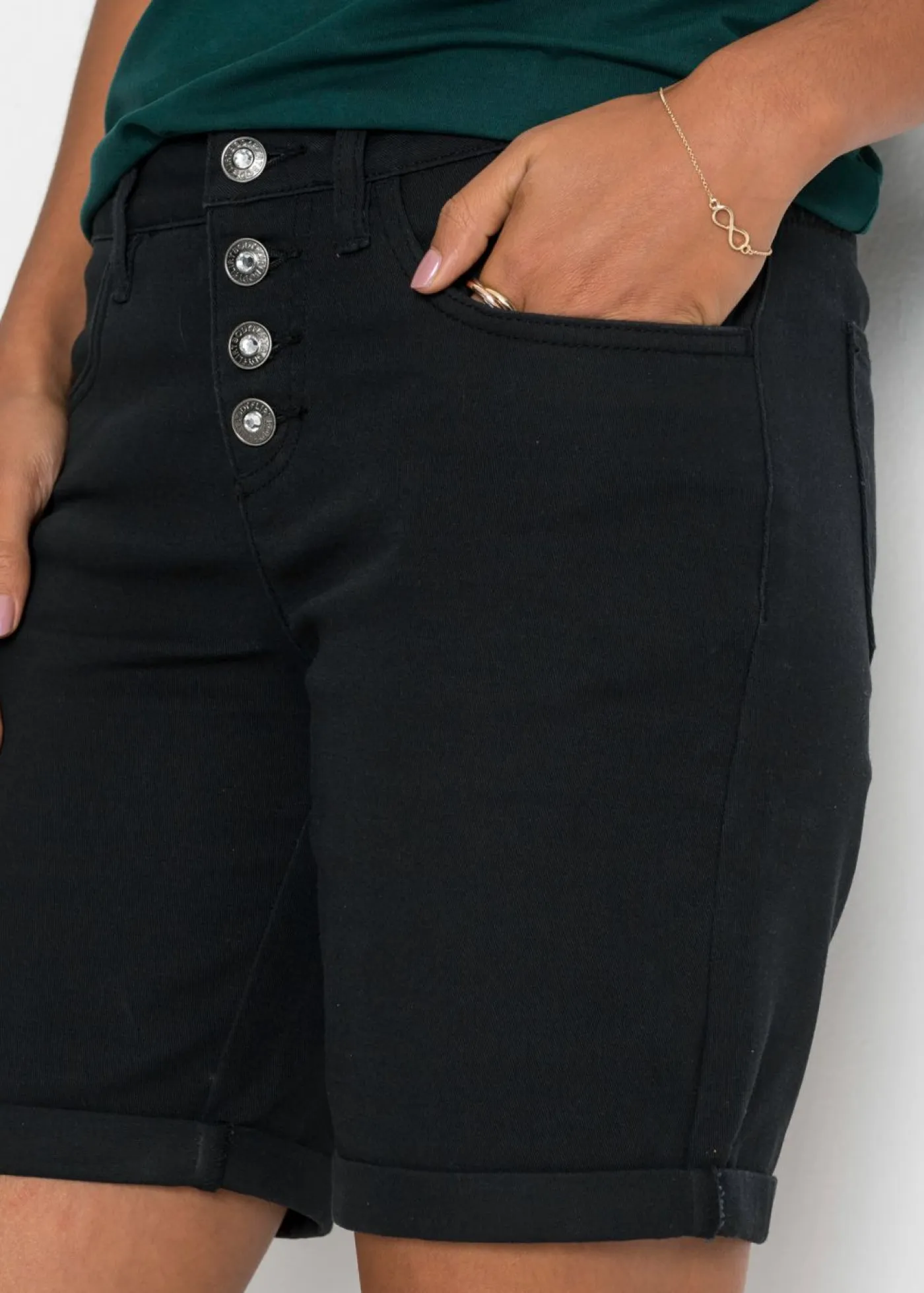 Sale Bermuda elástica Mujer Shorts|Pantalones