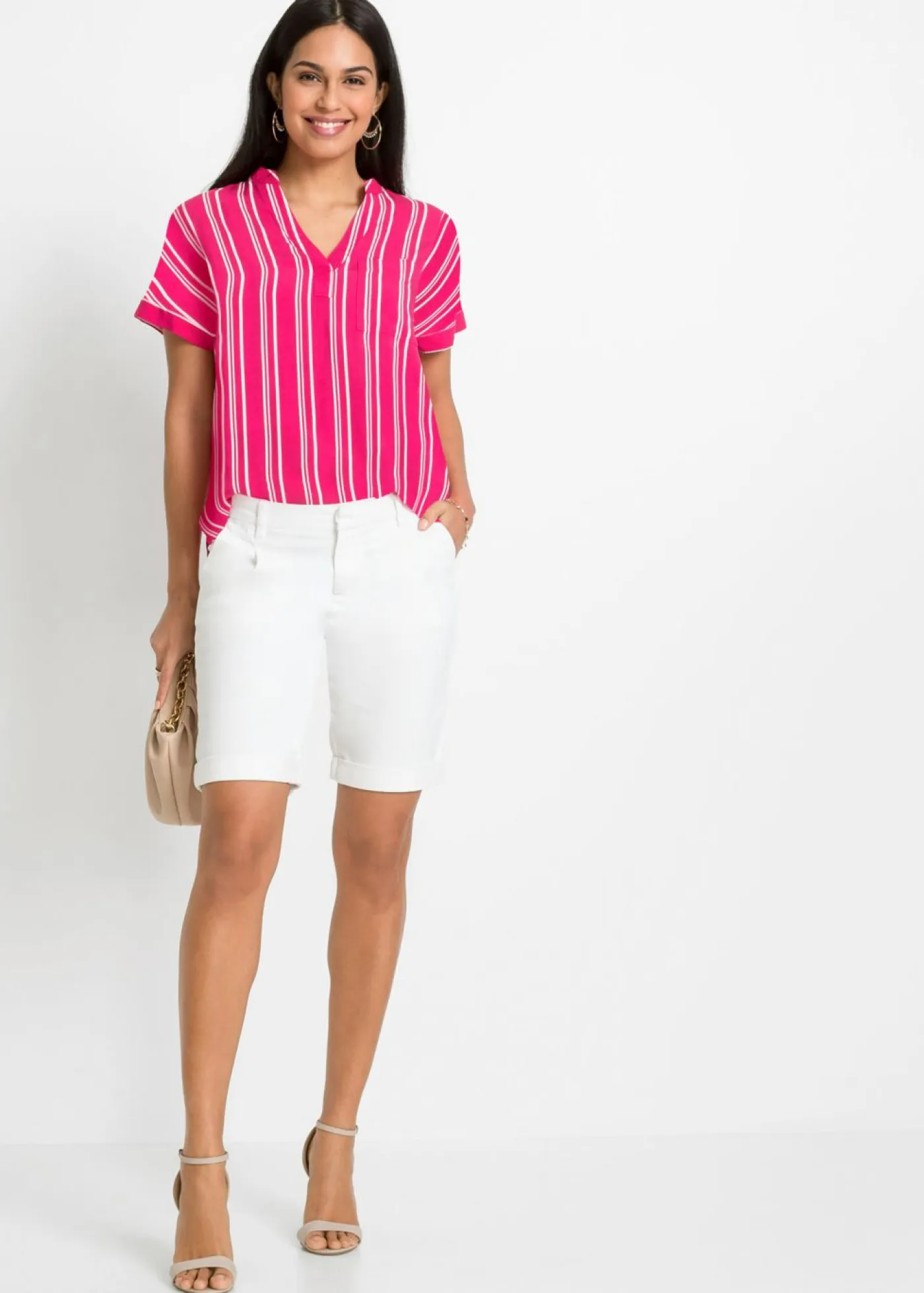 New Bermuda elástica Mujer Shorts|Pantalones