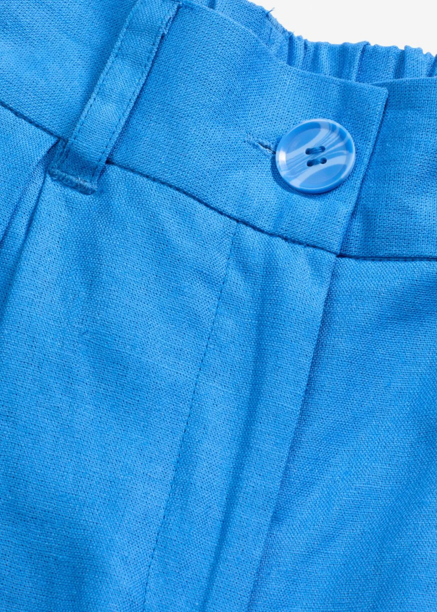 Online Bermudas anchas de mezcla de lino vaporoso Mujer Shorts|Pantalones