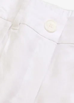 New Bermudas anchas de mezcla de lino vaporoso Mujer Shorts|Pantalones