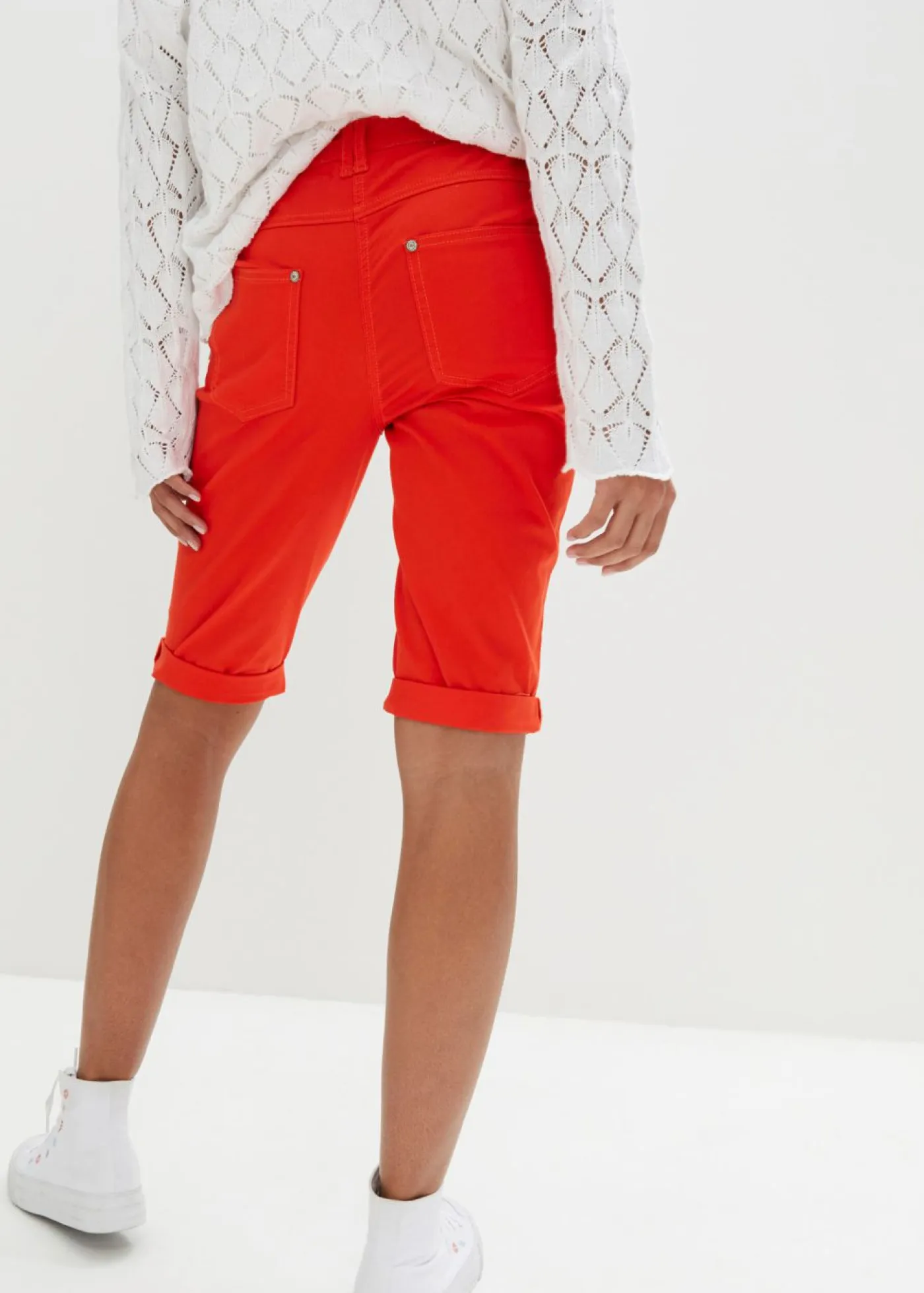 Hot Bermudas con cintura elástica Mujer Shorts|Pantalones