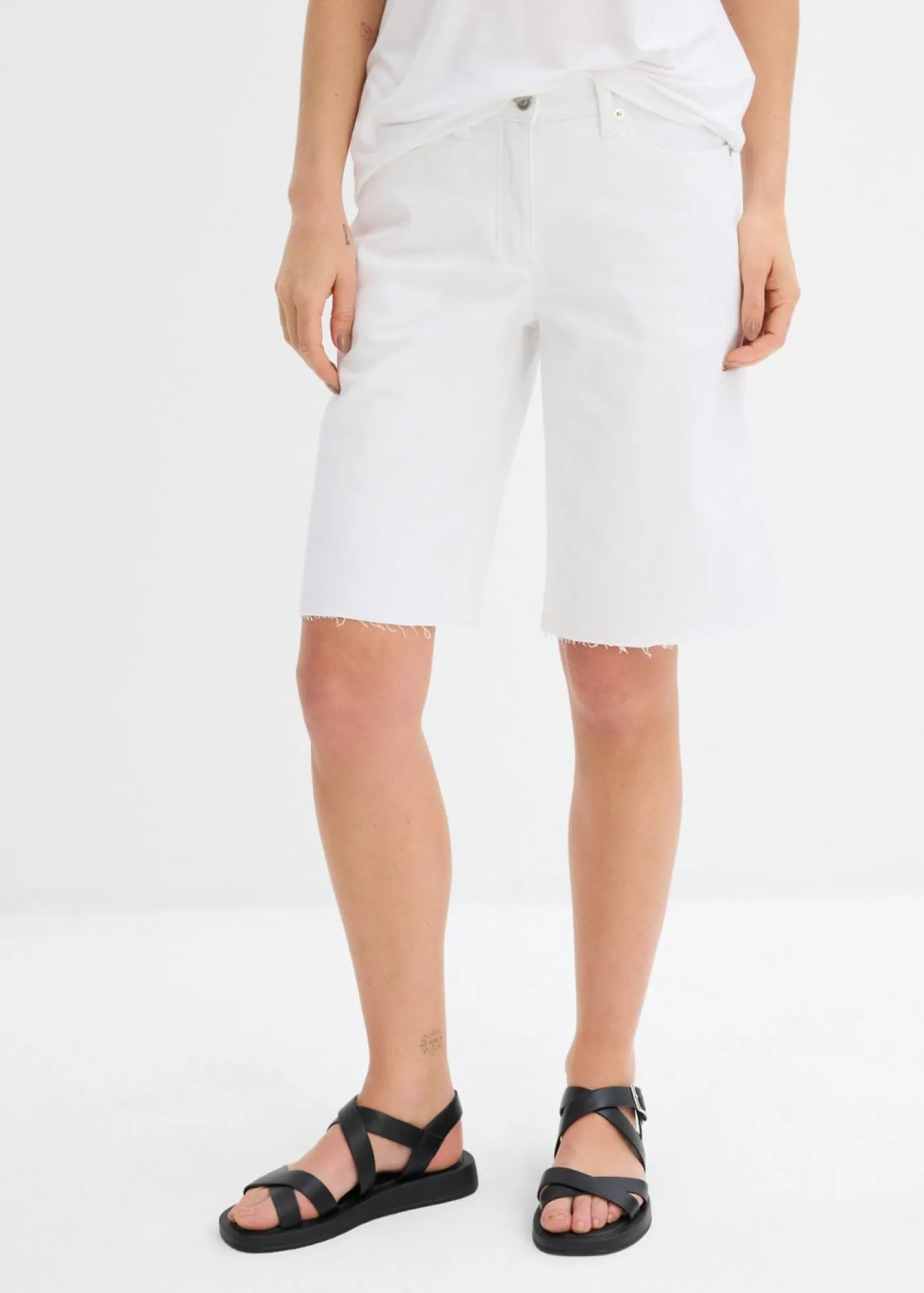 Sale Bermudas con dobladillo abierto Mujer Shorts|Pantalones